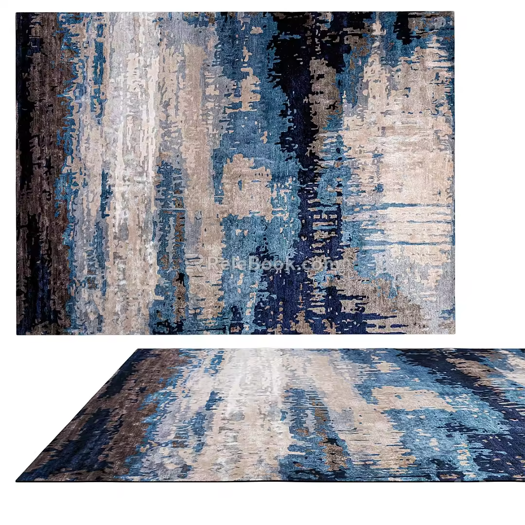 New Chinese Style Simple Carpet Simple Carpet Chinese Style Carpet 3d model