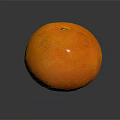 Fresh Ripe Orange Fruit With Glossy Surface On Dark Background Close Up Shot