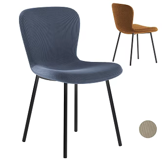 Simple Dining Chair Fabric Single Chair Fabric Casual Chair Fabric Book Chair Fabric Children's Chair Creative Single Chair Modeling Single Chair 3d model