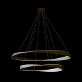 Simple Chandelier Metal Chandelier Double-layer Chandelier 3d model