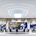 Modern Monitoring Room Meteorological Bureau Control Center Command Center 3d model