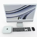 Apple Computer Apple iMac Mac mini Wonderful Control Keyboard Mouse Desktop Computer 3d model