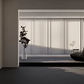Comfortable White Bean Bag Chair In Modern Minimalist Interior With Large Window And Green Plant
