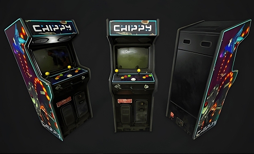 Modern game arcade 3d model