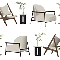 Single sofa side a few corner a few 3d model