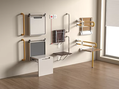 Other small pieces of modern disabled bathroom products 3d model