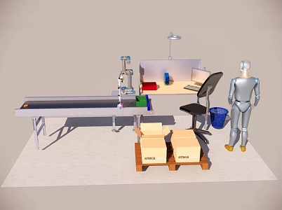 Robot View Control Station 3d model