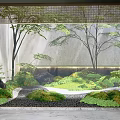 Modern Lower Courtyard Garden 3d model