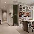 Modern Living Dining Room Interior With Beige Sofa Coffee Table And Geometric Rug