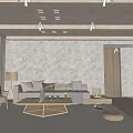 Modern Hotel Public Lounge Interior With Cozy Sofa Coffee Table And Area Rug