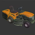 Orange Gray Riding Agricultural Mower Modern Design Efficient Grass Cutting Seat and Wheels