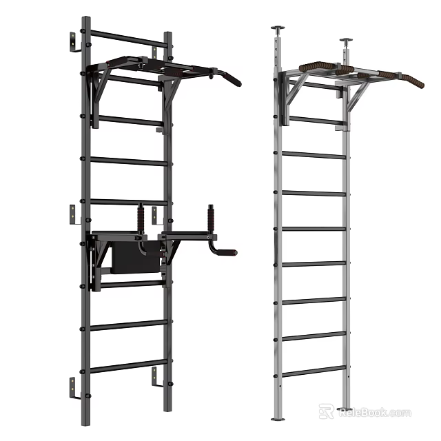 Multifunctional Home Gym Training Racks with Ladder Design and Pull Up Bars for Strength Workouts 3d model