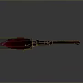 Red Decorative Long Handle Kitchen Utensil With Intricate Pattern Design