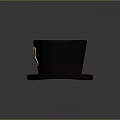 Black Top Hat With Gold X Symbol Classic Stylish Daily Living Accessory