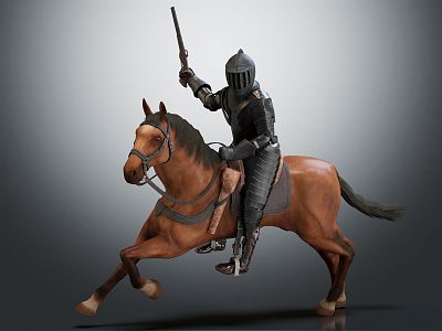 Modern Game Character Iron Cavalry Riders 3d model