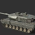 Modern Military Heavy Tank Exterior Design With Turret Cannon Armor And Tracks