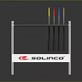 Sturdy Black And White SOLINCO Storage Racks With Colorful Accessories On Top