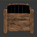 Handcrafted Rustic Wooden Stool With Armrests And Natural Wood Grain Design