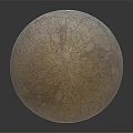 Cracked Brown Sphere With Rough Textured Surface On Dark Background 3d model
