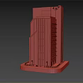 Modern High Rise Office Building Featuring Glass Facade And Multiple Floors Structure 3d model