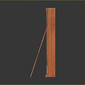 Classic Wooden Bookcase With Arched Side Panels Multiple Shelves And Ladder