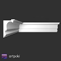 White Architectural Decorative Component With Ornamental Molding And Trim Details