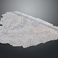 Aerial View of Terrain with Linear Road and Surface Texture Features 3d model