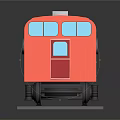 Red And White Train With Blue Windows On Black Tracks