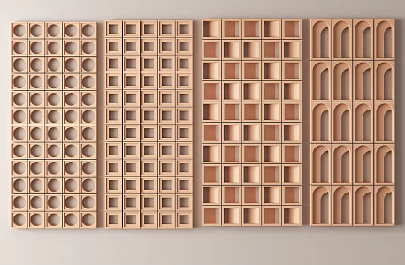 Modern building materials hollow cement brick cement brick partition 3d model