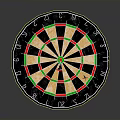 Colorful Numbered Dartboard With Darts In Colorful Sections For Home Recreational Use