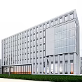 Modern Industrial Factory Building Multi-storey Factory Building Modern Factory Building Square Factory Building Multi-storey Office 3d model