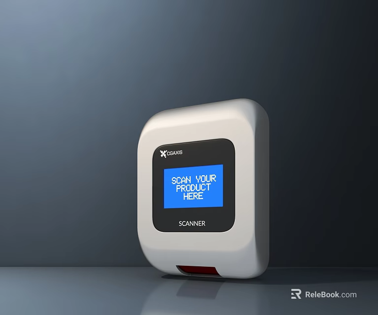 Smart Machine QR Code Scanner Compact Design Digital Display For Easy QR Code Scanning 3d model