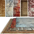 Square Rugs in Various Colors and Patterns with Modern Vintage Stylish Designs