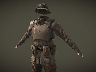 Weapon Soldier Uniform 3d model