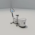 Modern Stationary Exercise Bike Fitness Equipment With White Black Frame And Adjustable Handle