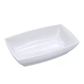 Modern White Freestanding Bathtub With Rectangular Shape Sleek Design And Smooth Interior 3d model
