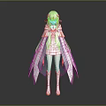 Elegant Fantasy Anime Character With White Long Hair Detailed Cloak And Stylish Outfit