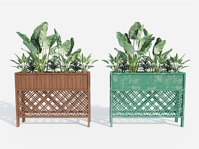 Modern Flower Box 3d model