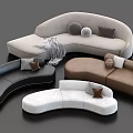 Special-Shaped Sofa Multi-Person Sofa Combination Fabric Sofa Leather Sofa 3d model