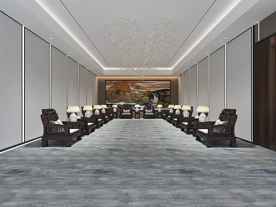 New Chinese Reception Room 3d model