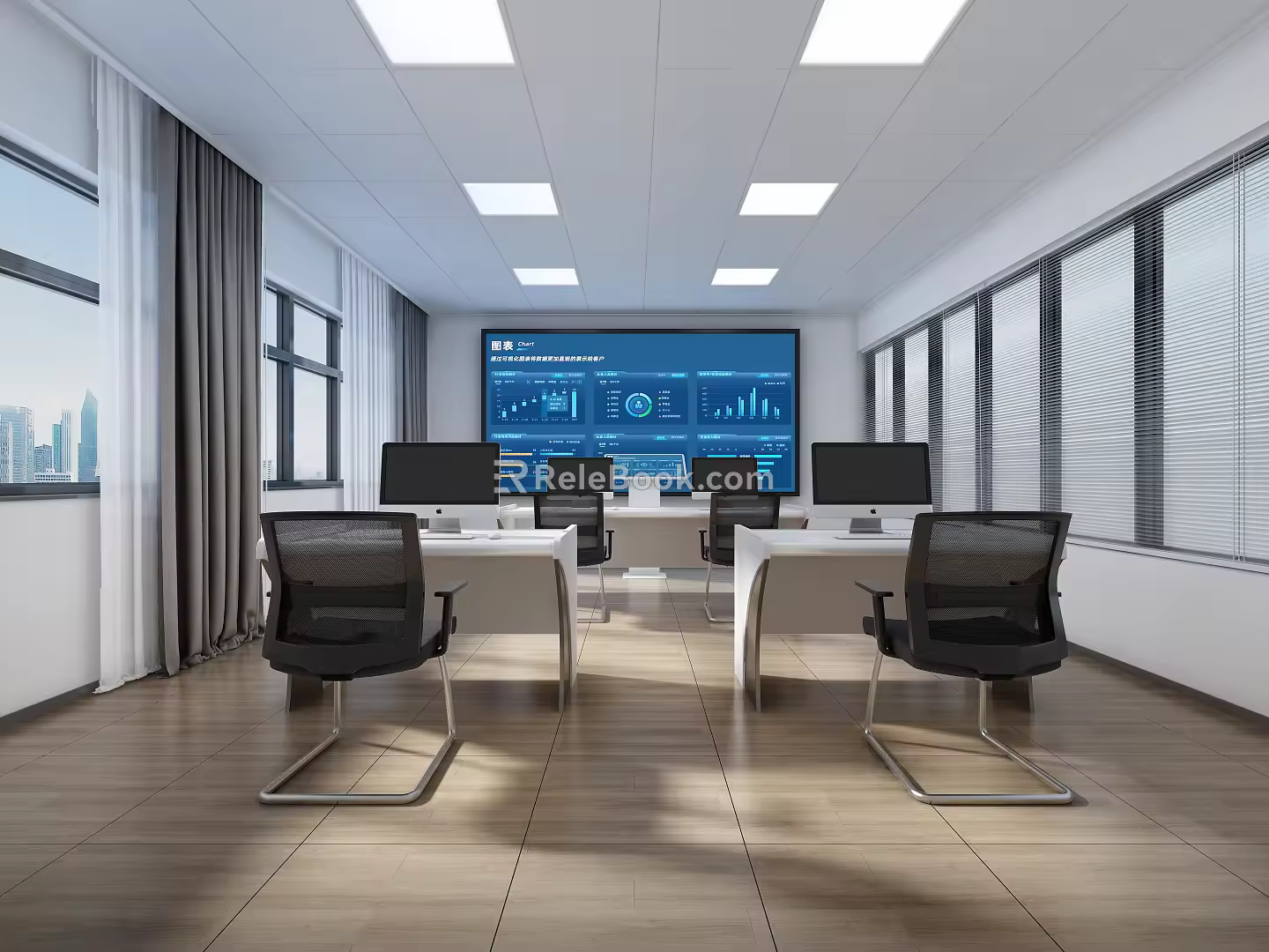 modern command center 3d model