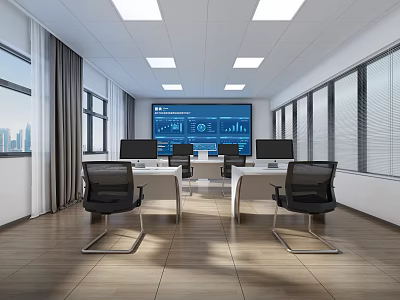 modern command center 3d model