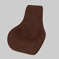 Comfortable Modern Brown Leather Leisure Chair With Stylish Metal Cross Base