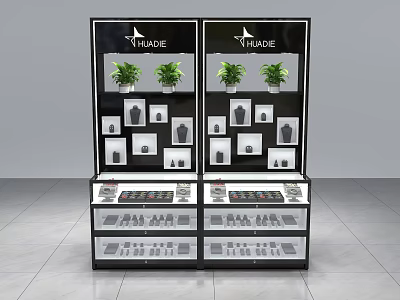 Luxury Display Cabinet Jewelry Display Cabinet Jewelry Back Cabinet Jewelry Display Jewelry Display 3d model