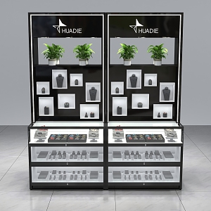 Luxury Display Cabinet Jewelry Display Cabinet Jewelry Back Cabinet Jewelry Display Jewelry Display 3d model