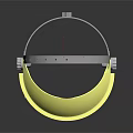 Protective Face Shield With Yellow Top Transparent Shield And Gray Headband