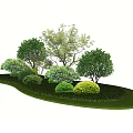 Ground Cover Landscape Design With Various Trees Shrubs And Green Lawn Layouts