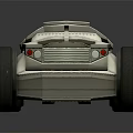 Futuristic Silver Concept Car With Transparent Roof Large Wheels And Sleek Mechanical Design
