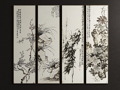 New Chinese Decorative Painting Hanging Painting model