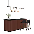 Bar Table Bar Table Water Bar Table Bar Chair Chandelier Vase Bar Table Chair Coffee Table Coffee Table Bar 3d model
